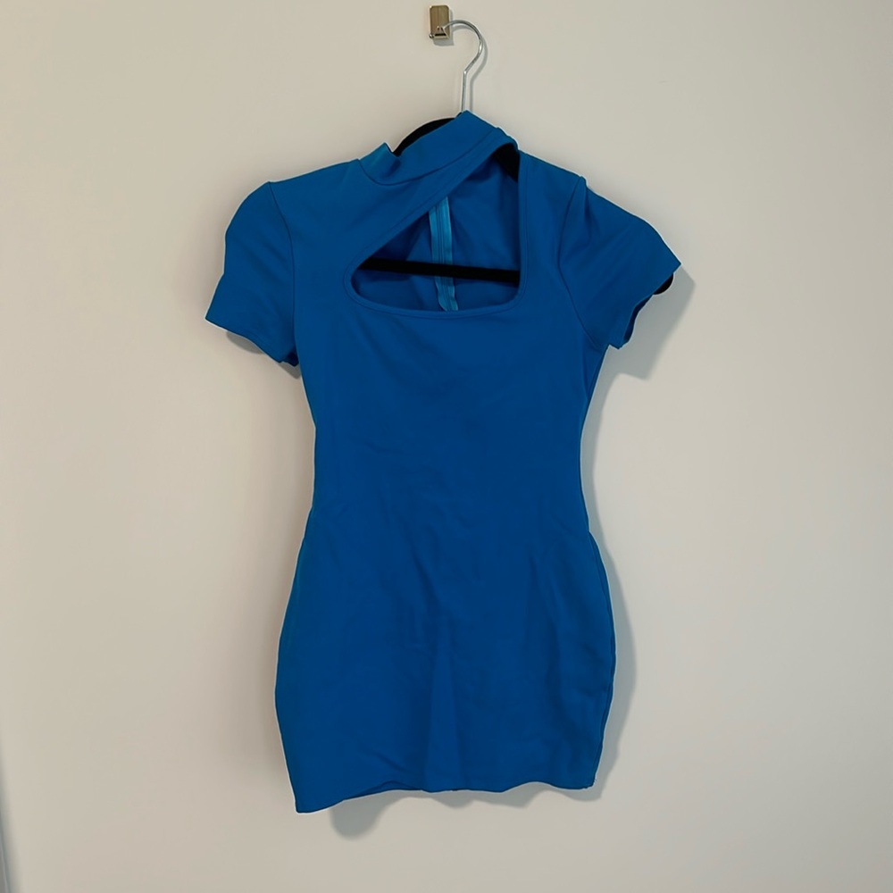 Urban Outfitters Blue Cut Out Bodycon Mini Dress Size XS